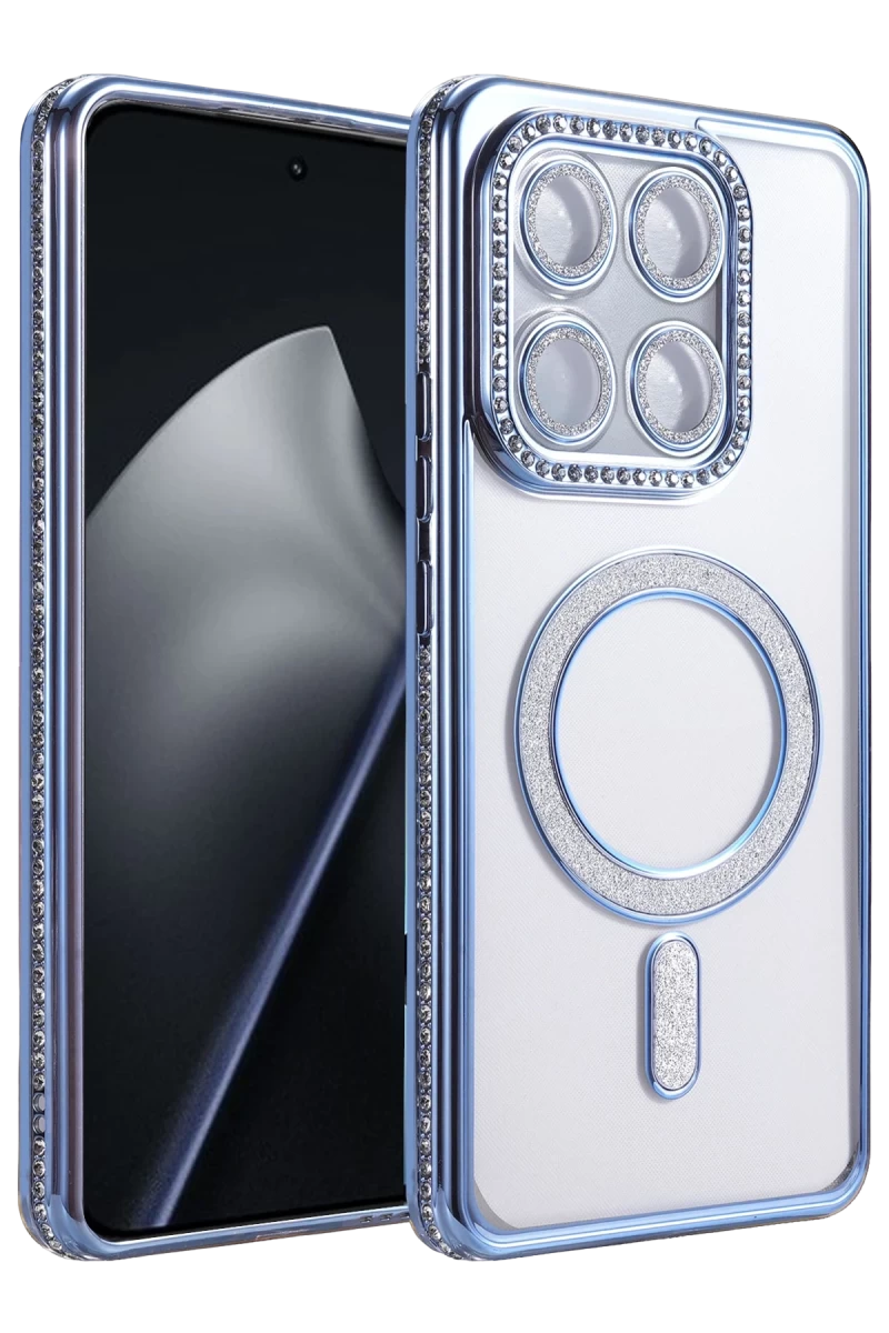 Xiaomi Mi 15T Pro Uyumlu Joke Simli Magneticsafe Kılıf - Mavi