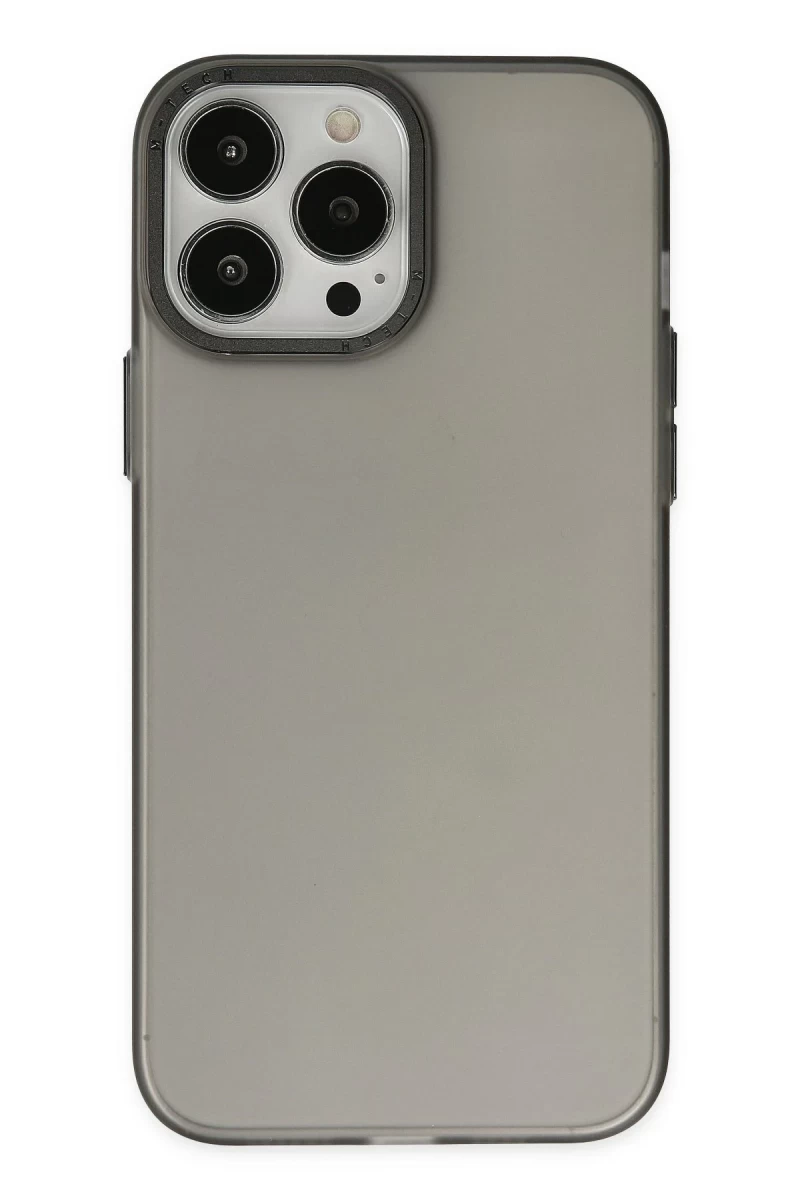 Apple iPhone 13 Pro Max Uyumlu Kılıf Modos Metal Kapak - Siyah