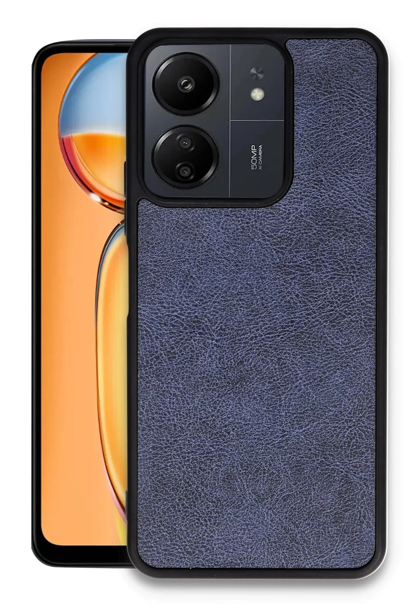 Xiaomi Redmi 13C Uyumlu Kılıf Aras Deri Kapak - Lacivert