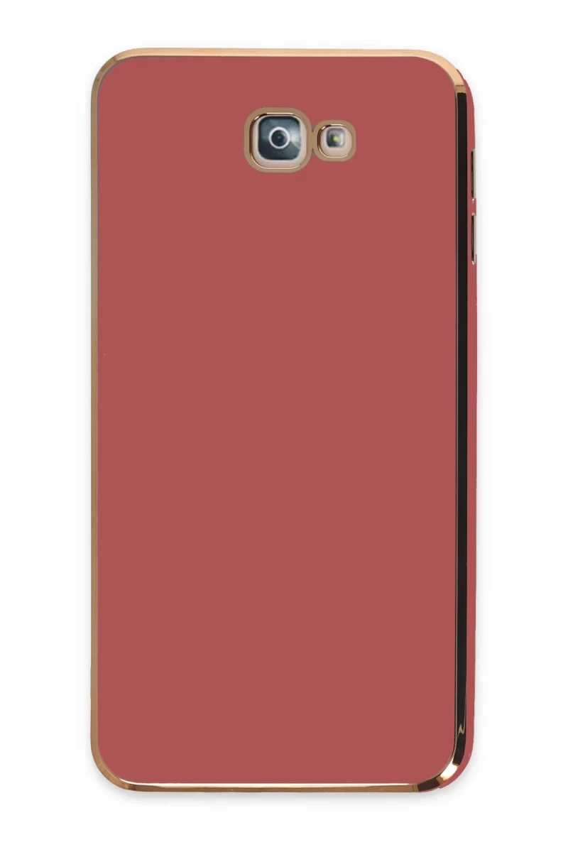 Samsung Galaxy J7 Prime Uyumlu Kılıf Volet Silikon - Kırmızı