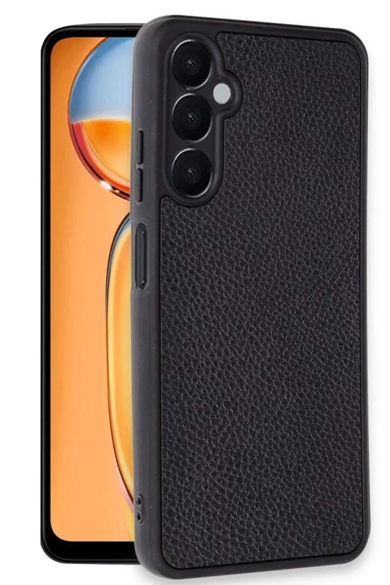 Samsung Galaxy A36 Uyumlu Kılıf Aras Deri Kapak - Siyah