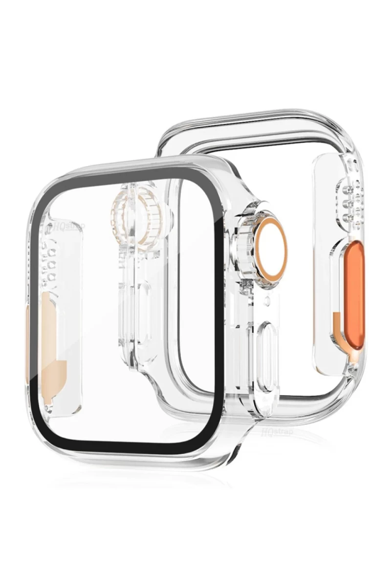 Apple Watch 40mm Uyumlu Watch 49mm Kasa Dönüştürücü ve Ekran Koruyucu - Şeffaf