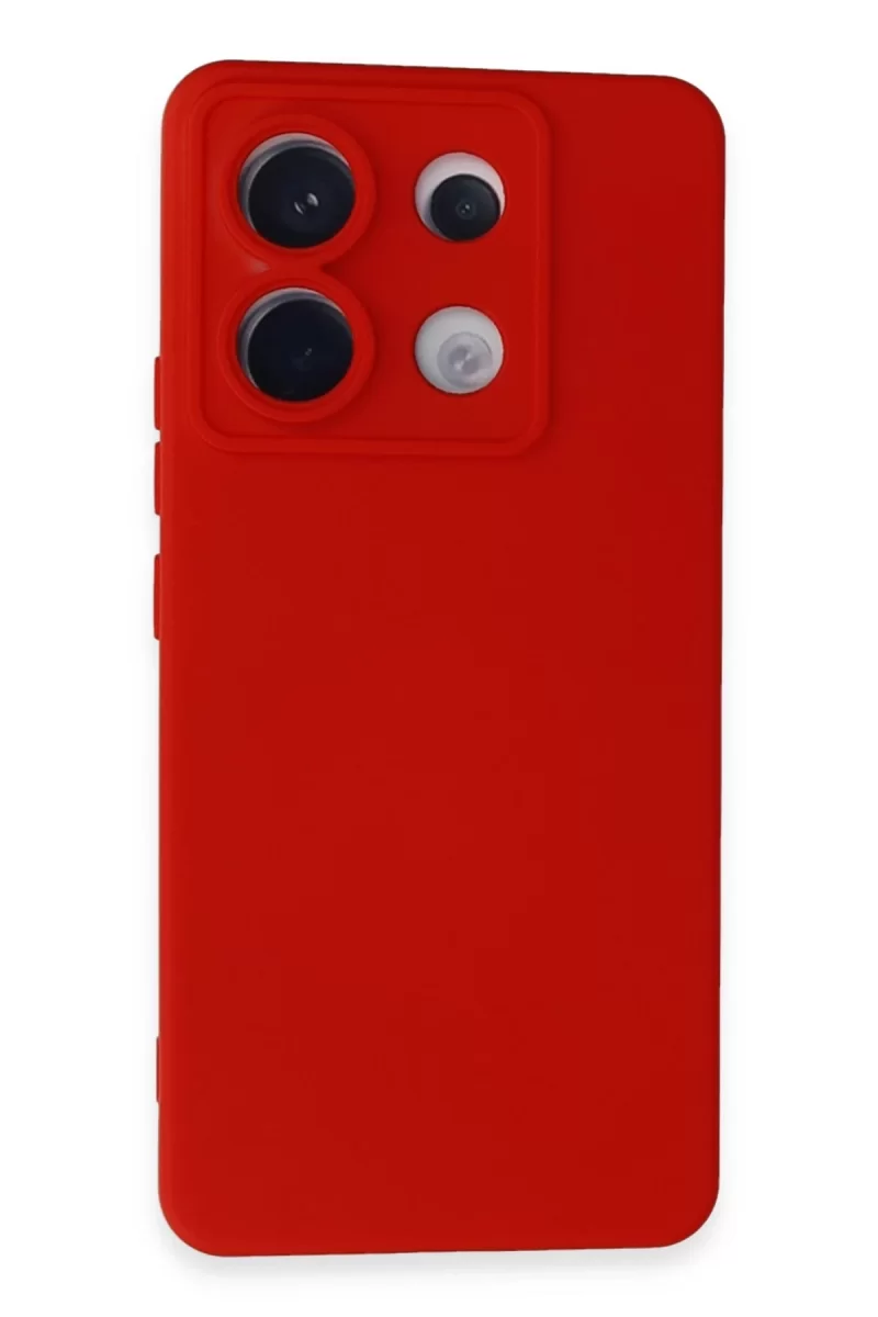 Xiaomi Redmi Note 13 Pro 5G Uyumlu Kılıf Nano içi Kadife Silikon - Kırmızı