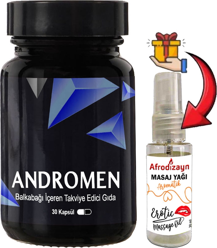 Anrdomen 1 Kutu Erkeklere Özel Yoğun Balkabağı Ekstratı Içeren 30 Lu Formül + Afrodizayn Masaj Yağı 30 ml