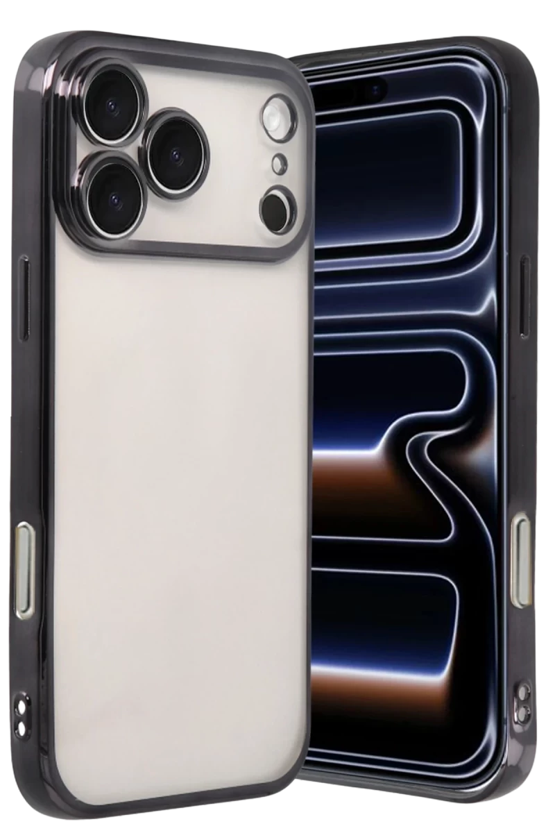 Apple iPhone 17 Pro Max Uyumlu Lensli Silikon - Siyah