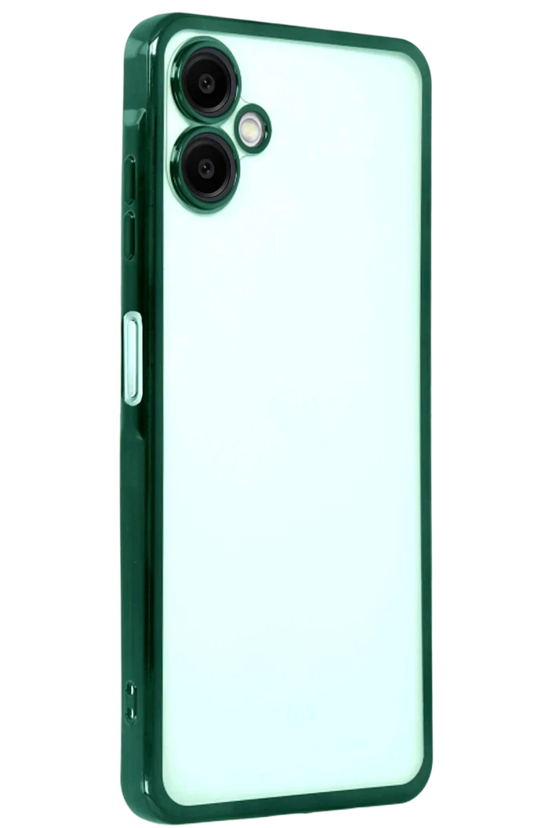 Samsung Galaxy A07 4G Uyumlu Lensli Silikon - Yeşil
