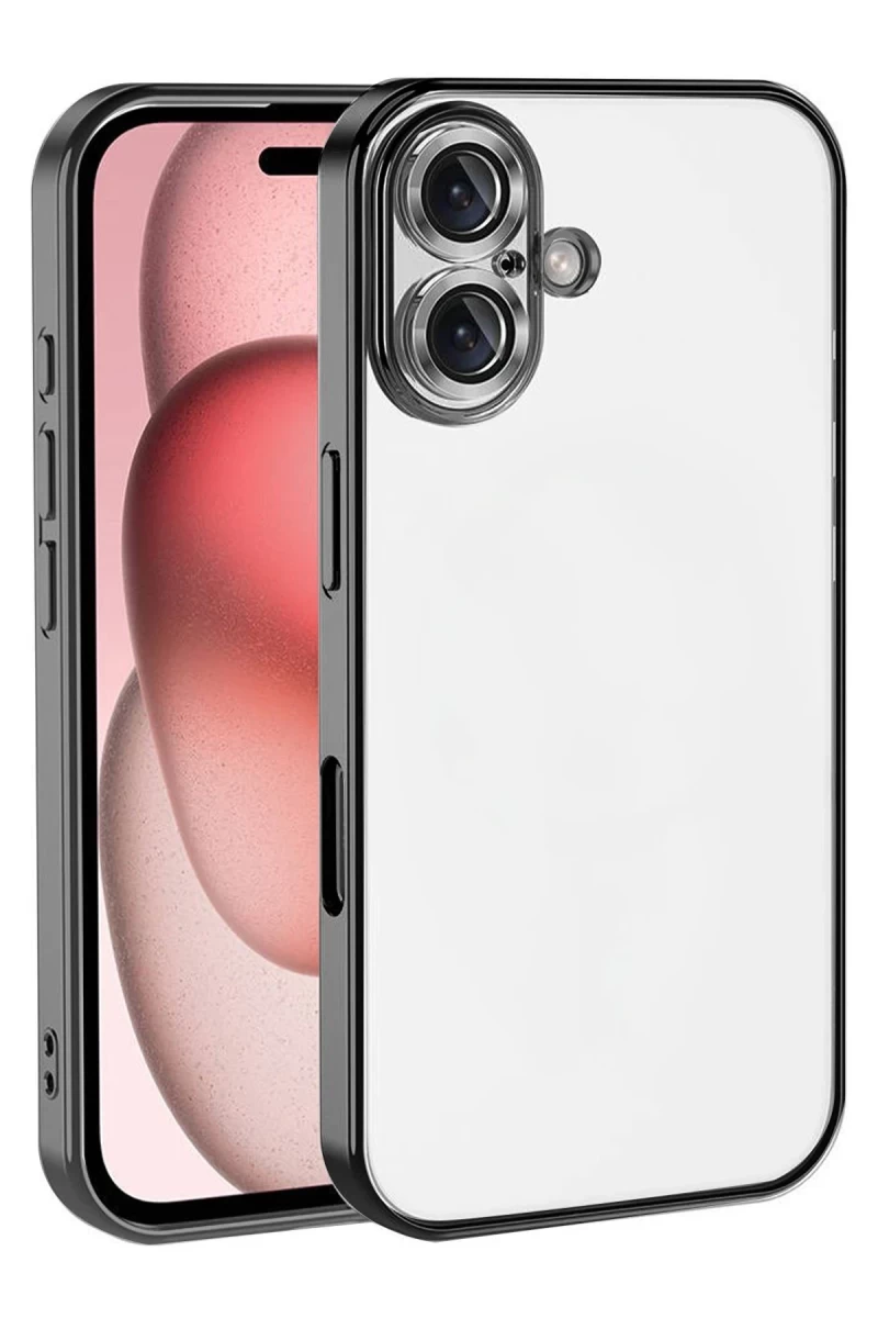 Apple iPhone 17 Uyumlu Lensli Silikon - Siyah