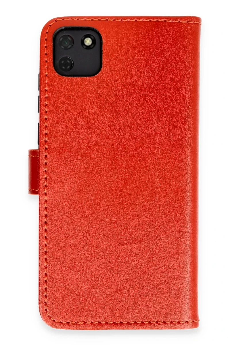 Huawei Y5P Uyumlu Kılıf Trend S Plus Kapaklı Kılıf - Kırmızı