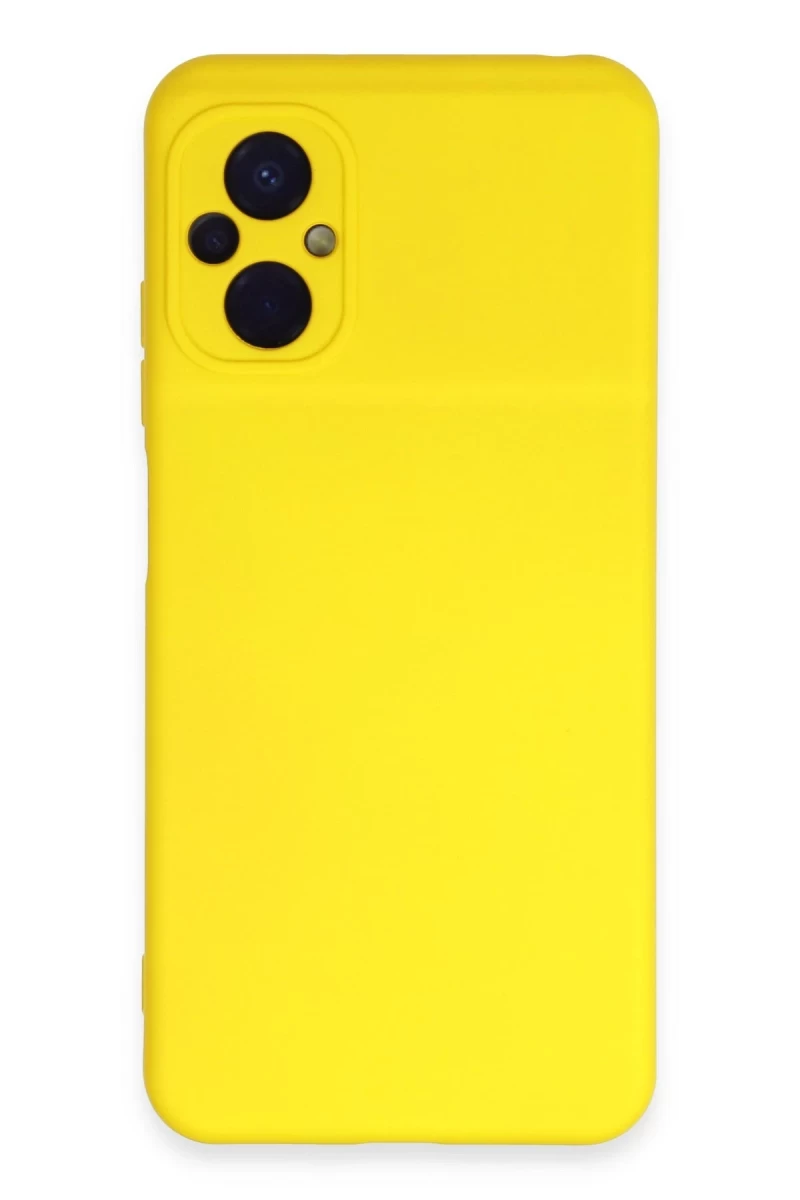 Xiaomi Poco M5 Uyumlu Kılıf Nano içi Kadife Silikon - Sarı