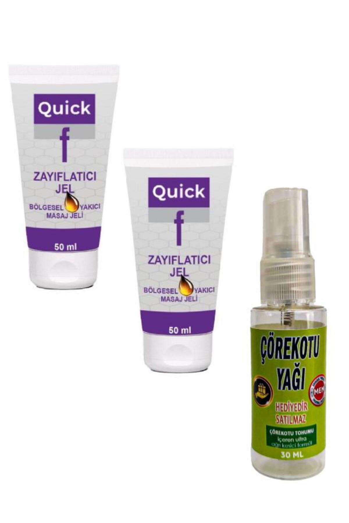 Quick Gel Masaj Bakım Kremi 50 mlx 2 ad+Çörek Otu Yağı 30 ml