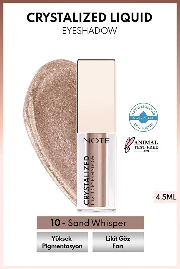 Kristal Işıltılı Likit Göz Farı - 10 Sand Whisper
