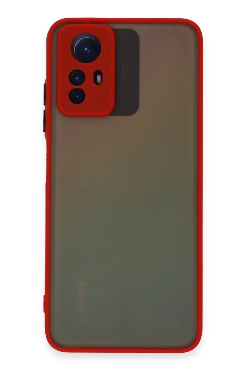 Xiaomi Redmi Note 12S Uyumlu Kılıf Montreal Silikon Kapak - Kırmızı