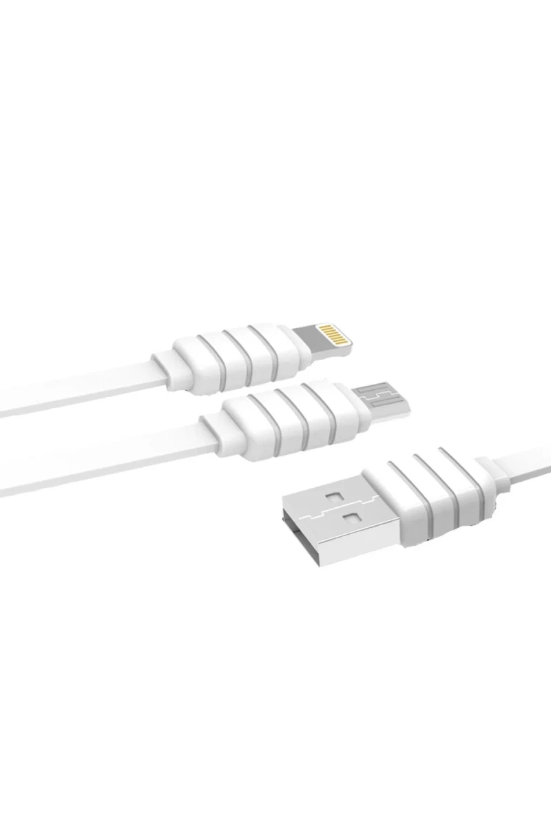 Konfulon S56 2in1 (Lightning-Micro USB) Kablo 1.2M 2.1A