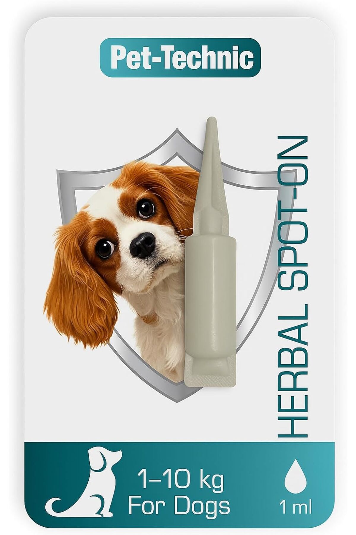 PET-TECHNIC Herbal Spot-On Köpek Damlası 1 ml Küçük Irkl Deri ve Tüy Bakımı Doğal Köpek Damlası Palmarosa Yağı İçerikli