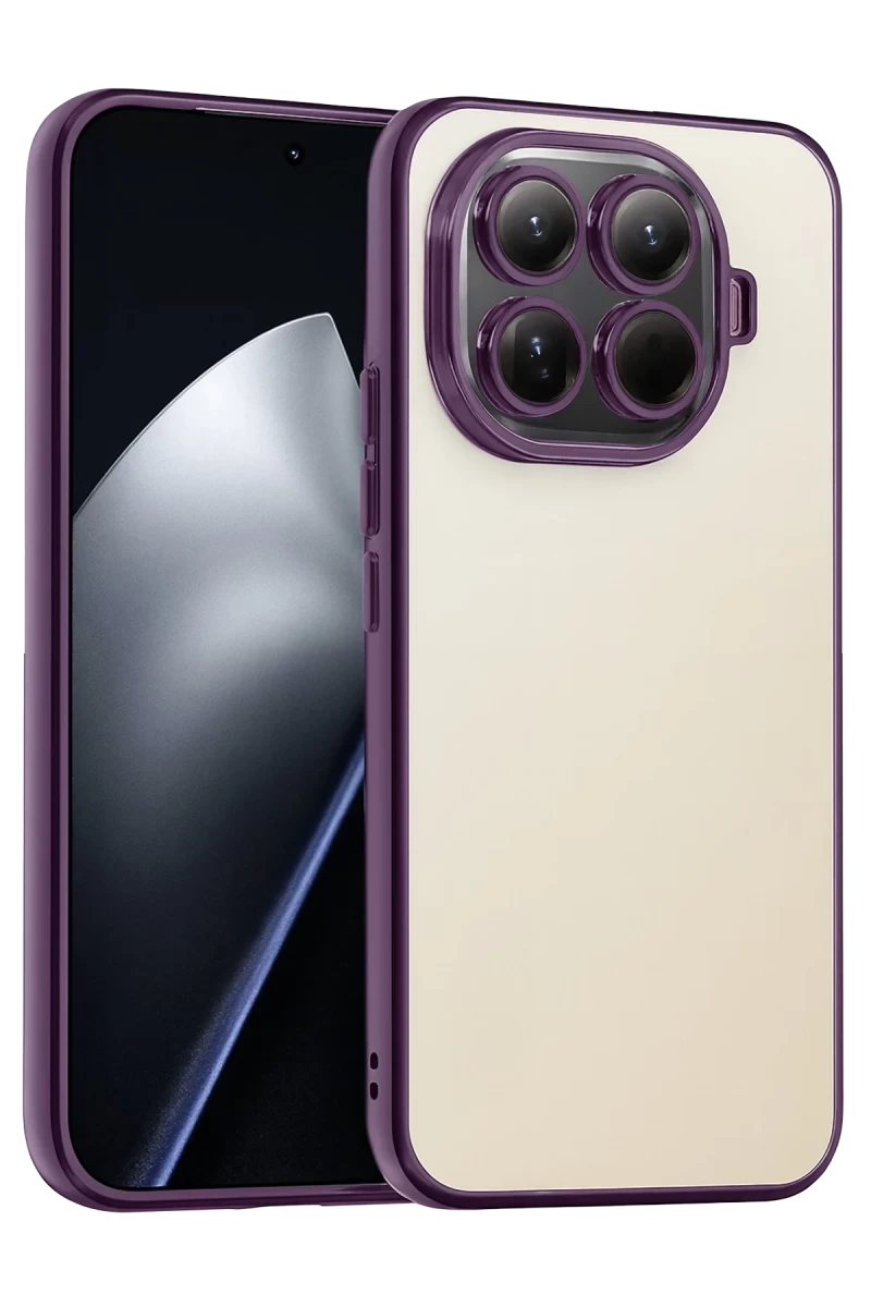Xiaomi Mi 15T Pro Uyumlu Lensli Silikon - Mor