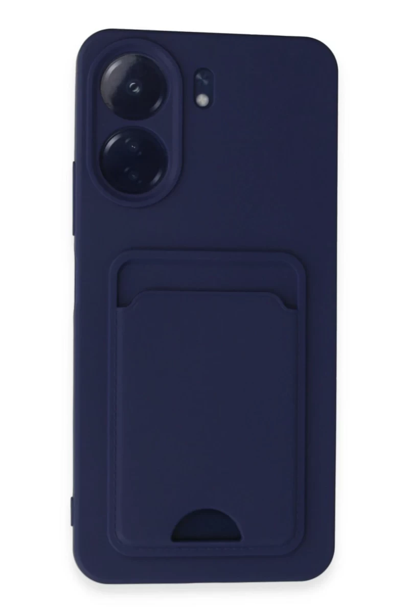 Xiaomi Redmi 13C Uyumlu Kılıf Kelvin Kartvizitli Silikon - Lacivert