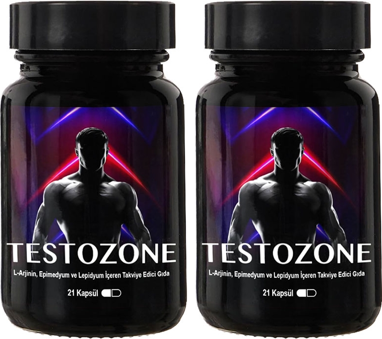 Testozone: 2 Adet Erkeklere Özel L-Argininli Epimedyumlu Lepidyumlu 21LI Formül