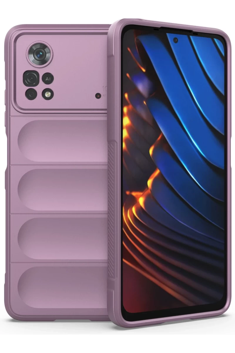 Xiaomi Poco X4 Pro 5G Uyumlu Kılıf Optimum Silikon - Mor