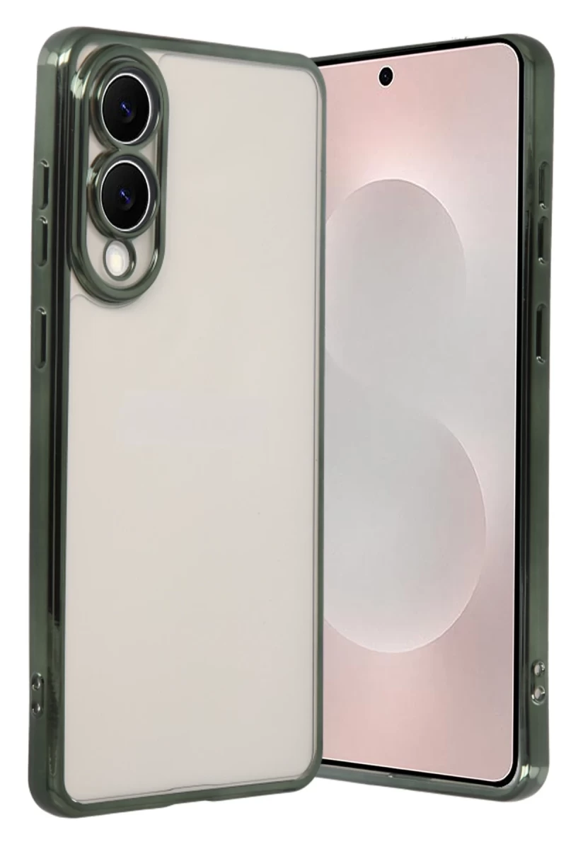 Samsung Galaxy S25 Uyumlu Edge Lensli Silikon - Yeşil