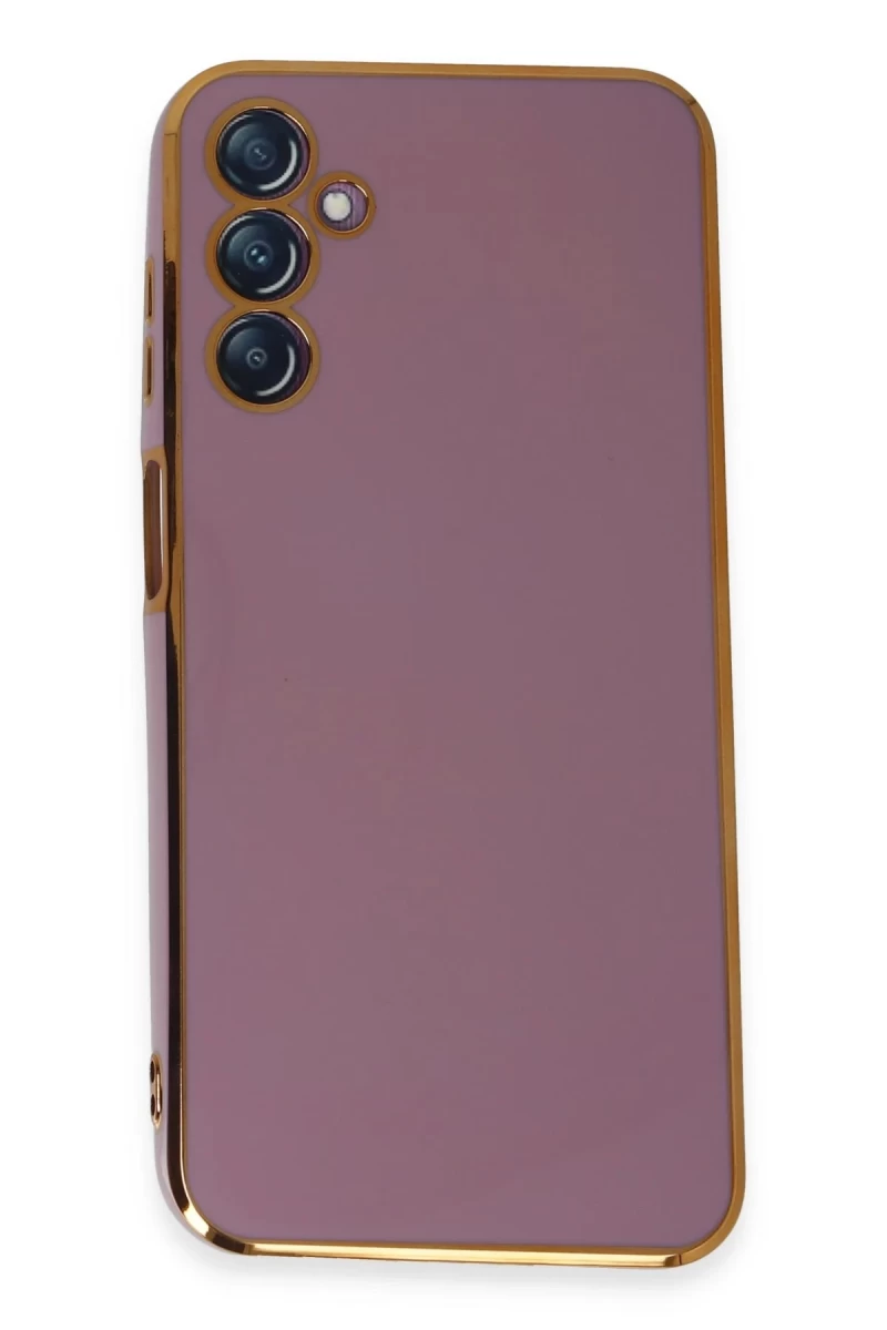 Samsung Galaxy M14 5G Uyumlu Kılıf Volet Silikon - Mor