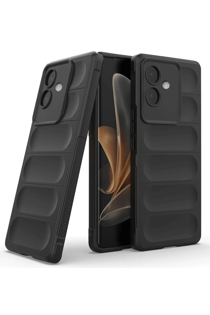 Oppo A3 Uyumlu Kılıf Optimum Silikon - Siyah
