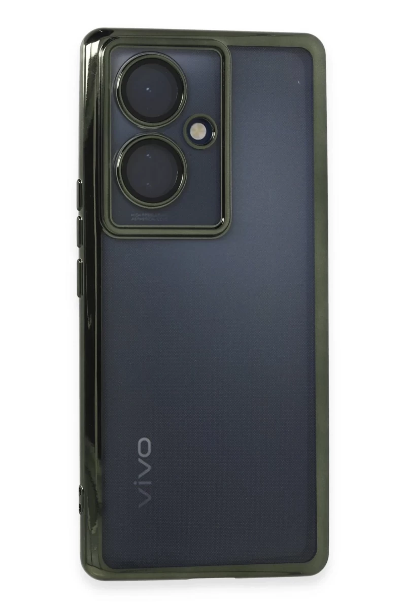 Vivo V29 Lite Uyumlu Kılıf Lensli Silikon - Yeşil