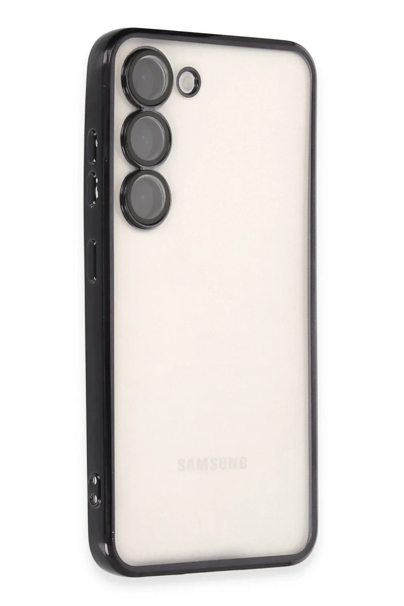Samsung Galaxy S23 Uyumlu Kılıf Lensli Silikon - Siyah