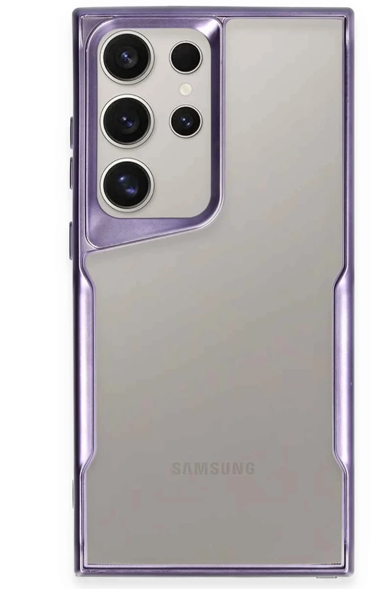 Samsung Galaxy S23 Ultra Uyumlu Kılıf Boyi Silikon Kapak - Derin Mor