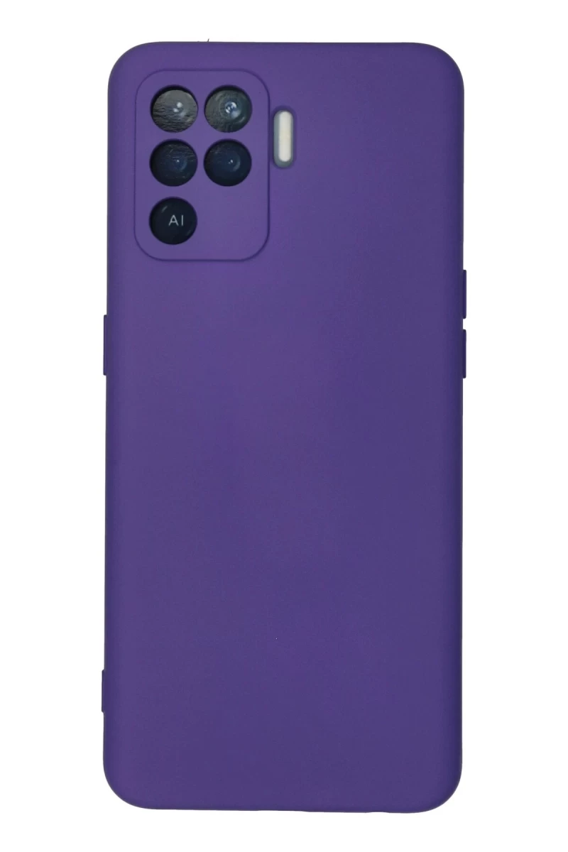 Oppo Reno 5 Lite Uyumlu Kılıf Nano içi Kadife Silikon - Mor