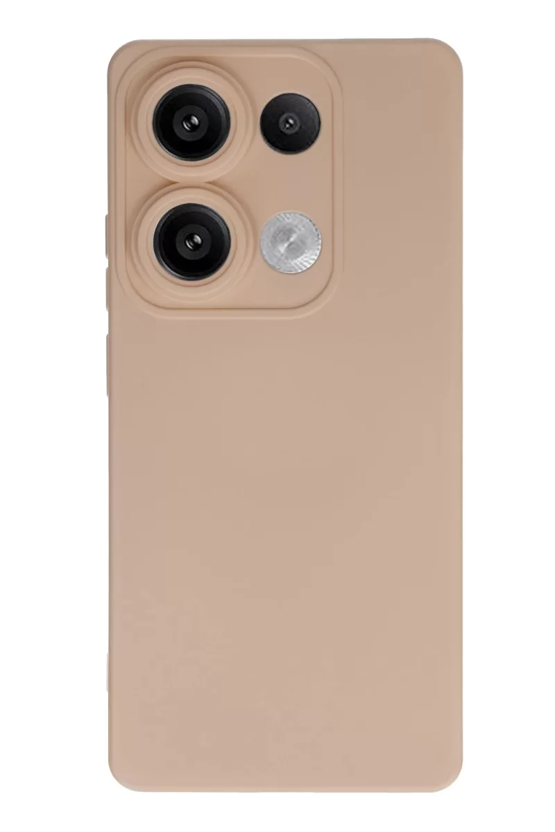 Xiaomi Redmi Note 13 4G Uyumlu Kılıf Nano içi Kadife Silikon - Pudra