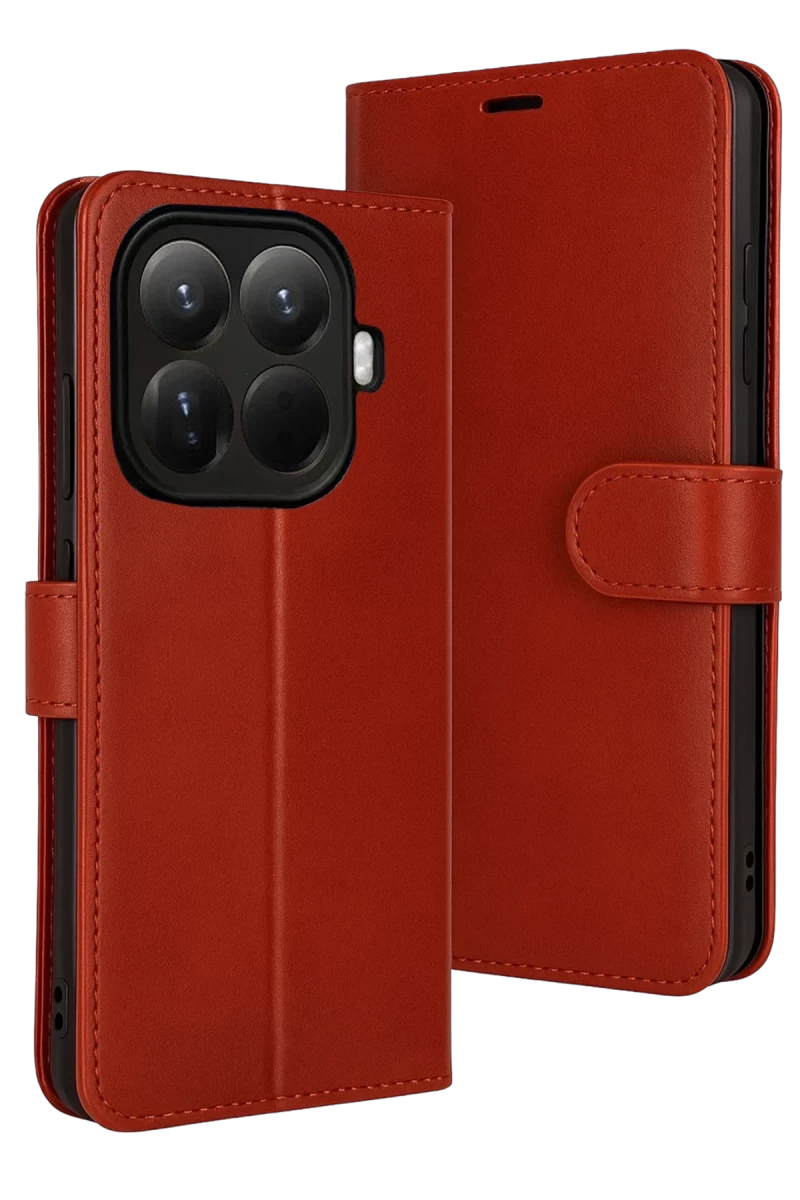 Xiaomi Mi 15T Pro Uyumlu Trend S Plus Kapaklı Kılıf - Kırmızı
