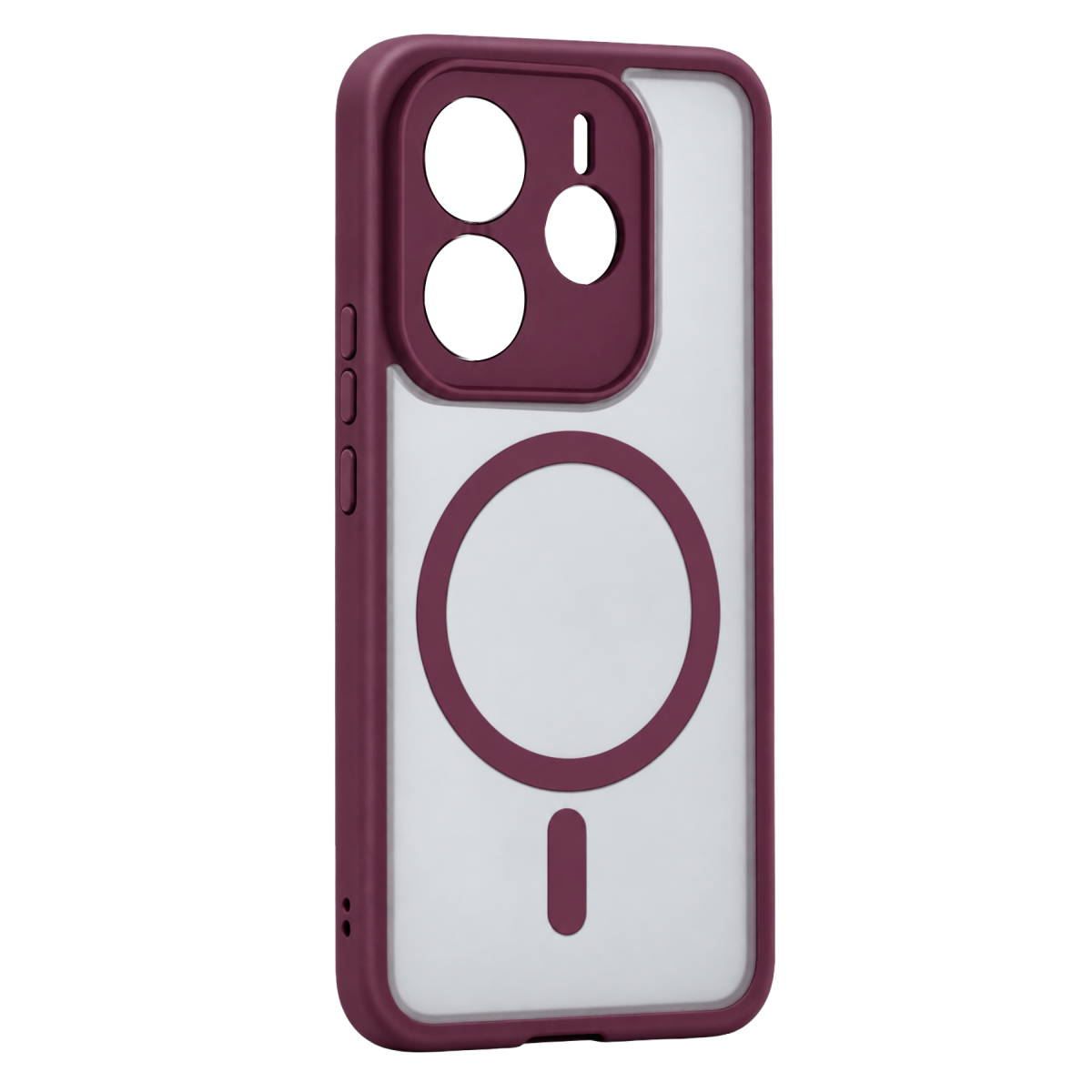 Xiaomi Redmi Note 14 4G Loji Magsafe Kapak - Bordo