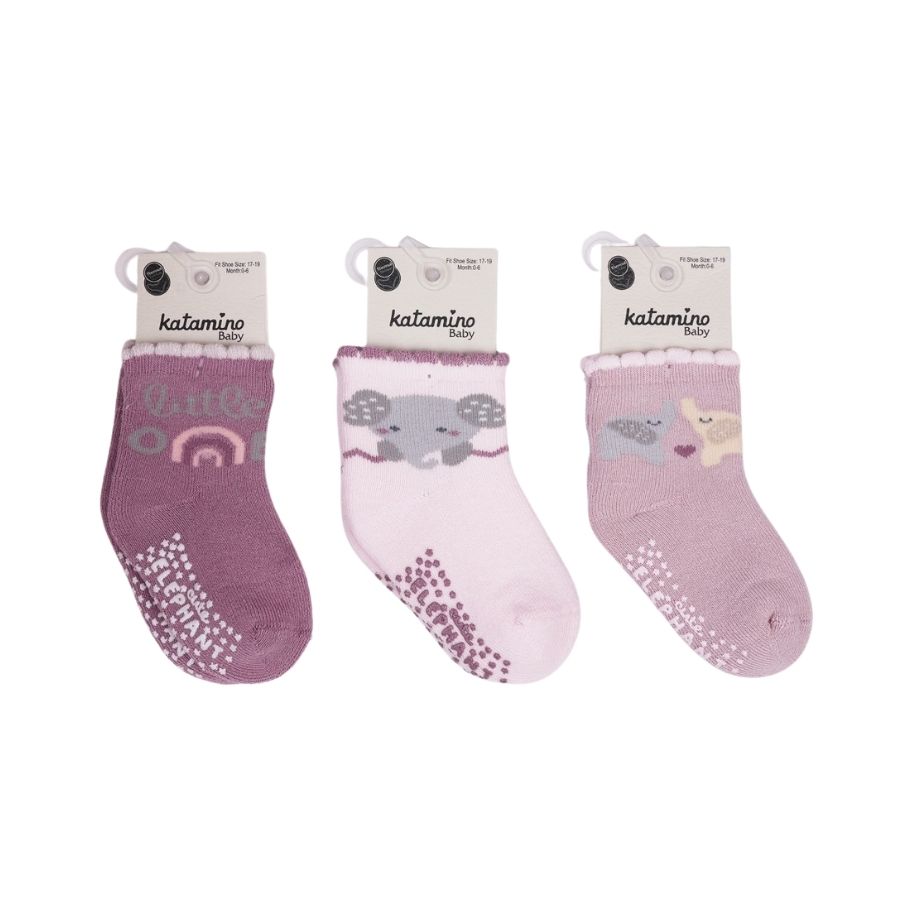 Mirselin Abs'li Havlu Kız Bebek Soket Çorap K45892 (ADET FİYATIDIR) · Beden: 0-6 Ay · Renk: Asorti