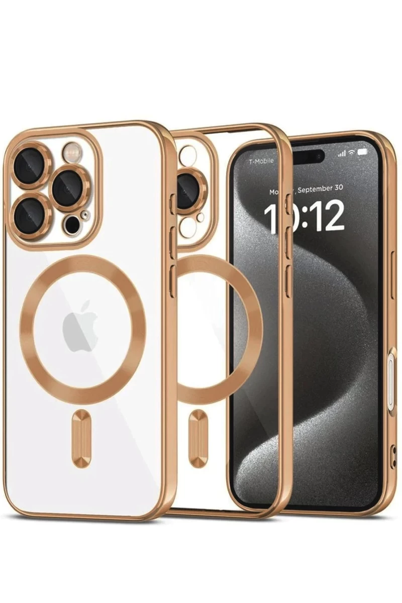 Apple iPhone 16 Pro Uyumlu Kılıf Kross Magneticsafe Kapak - Çöl Titanyum