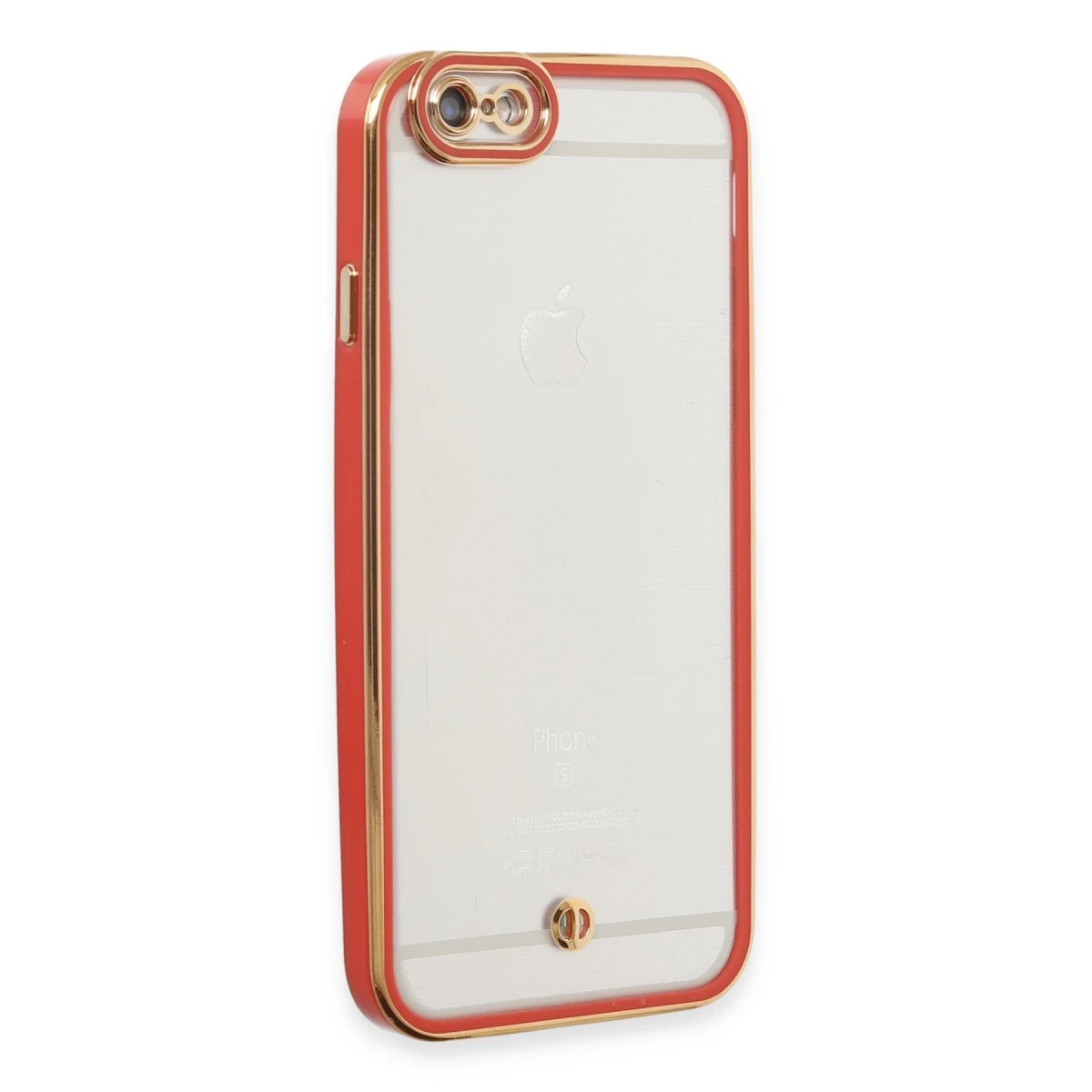 Apple iPhone 6 Uyumlu Kılıf Liva Lens Silikon - Kırmızı