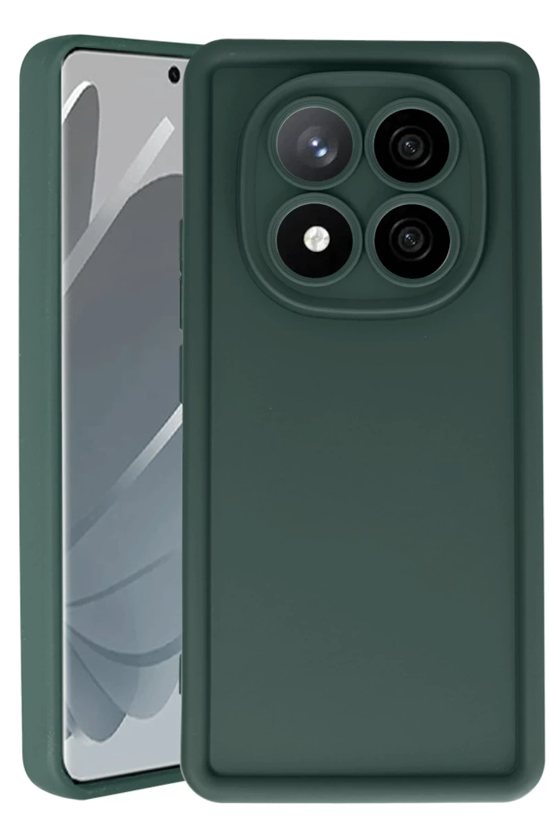 Xiaomi Redmi Note 14 Pro 5G Uyumlu Kılıf Viera Silikon - Koyu Yeşil