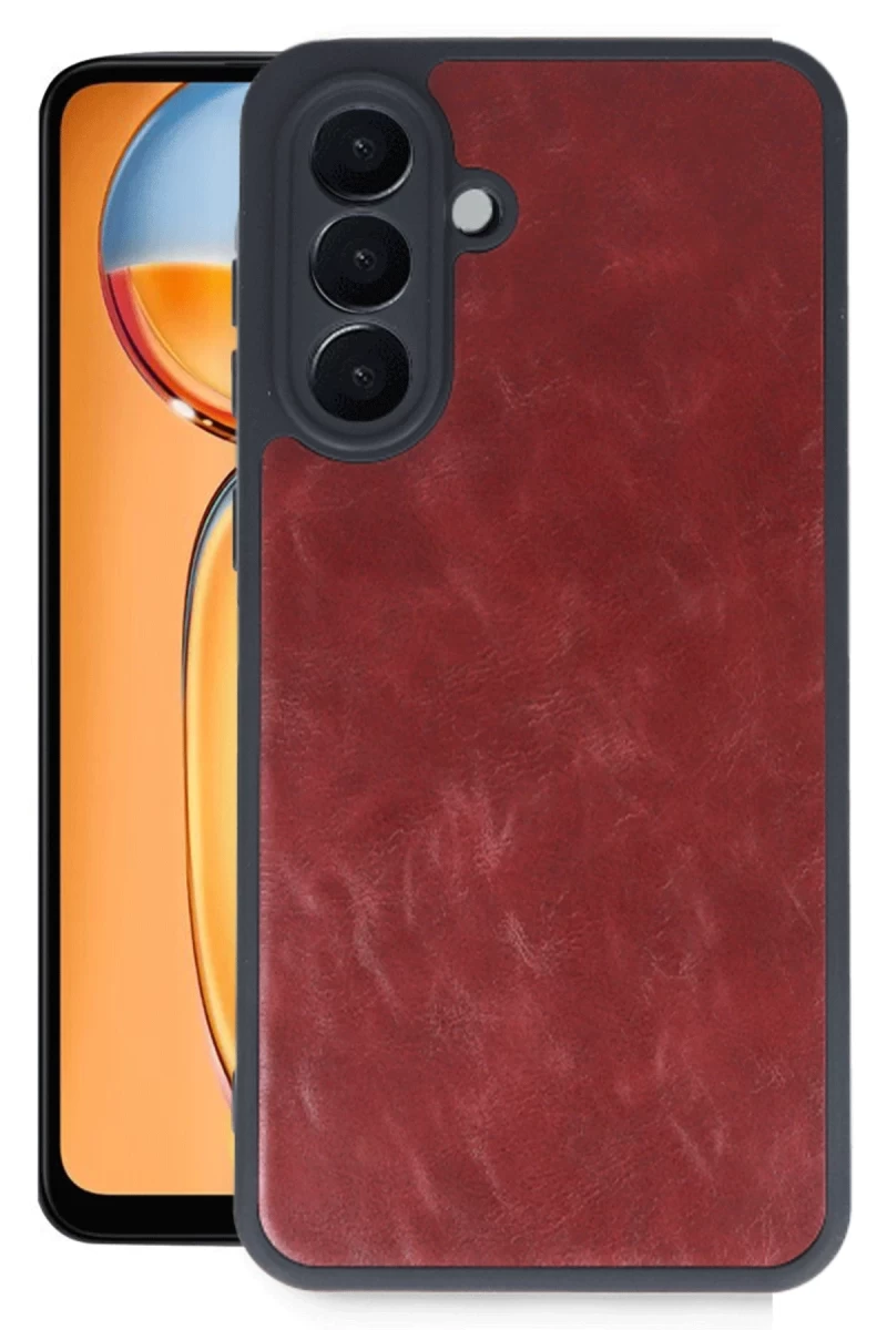 Samsung Galaxy A26 Uyumlu Kılıf Aras Deri Kapak - Bordo