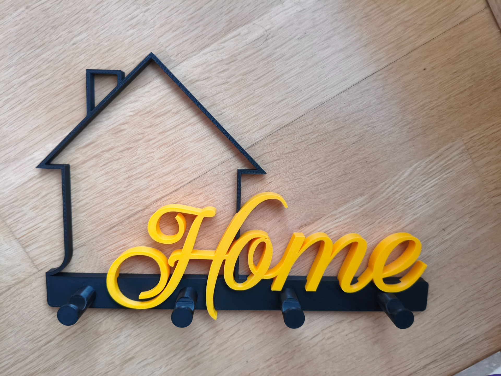 Home Yazılı Anahtar Askısı İki Parçalı Dekoratif Duvar Anahtarlığı