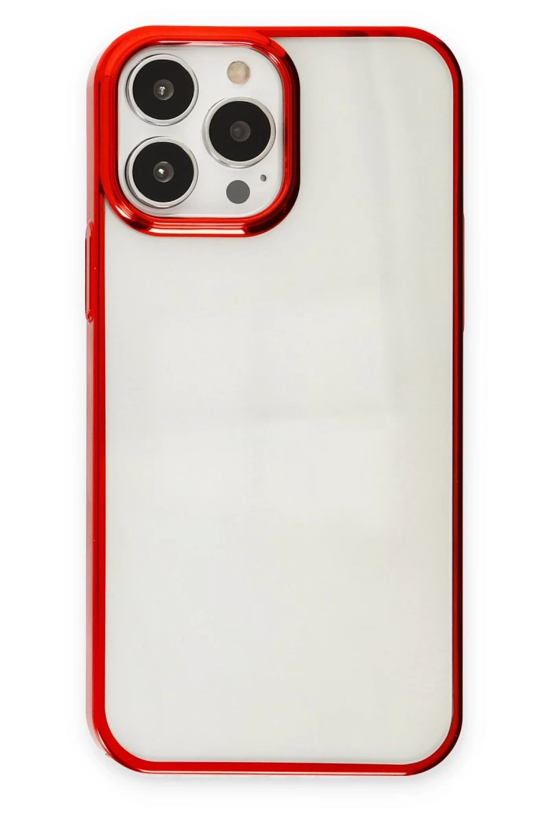 Apple iPhone 13 Pro Max Uyumlu Kılıf Element Silikon - Kırmızı