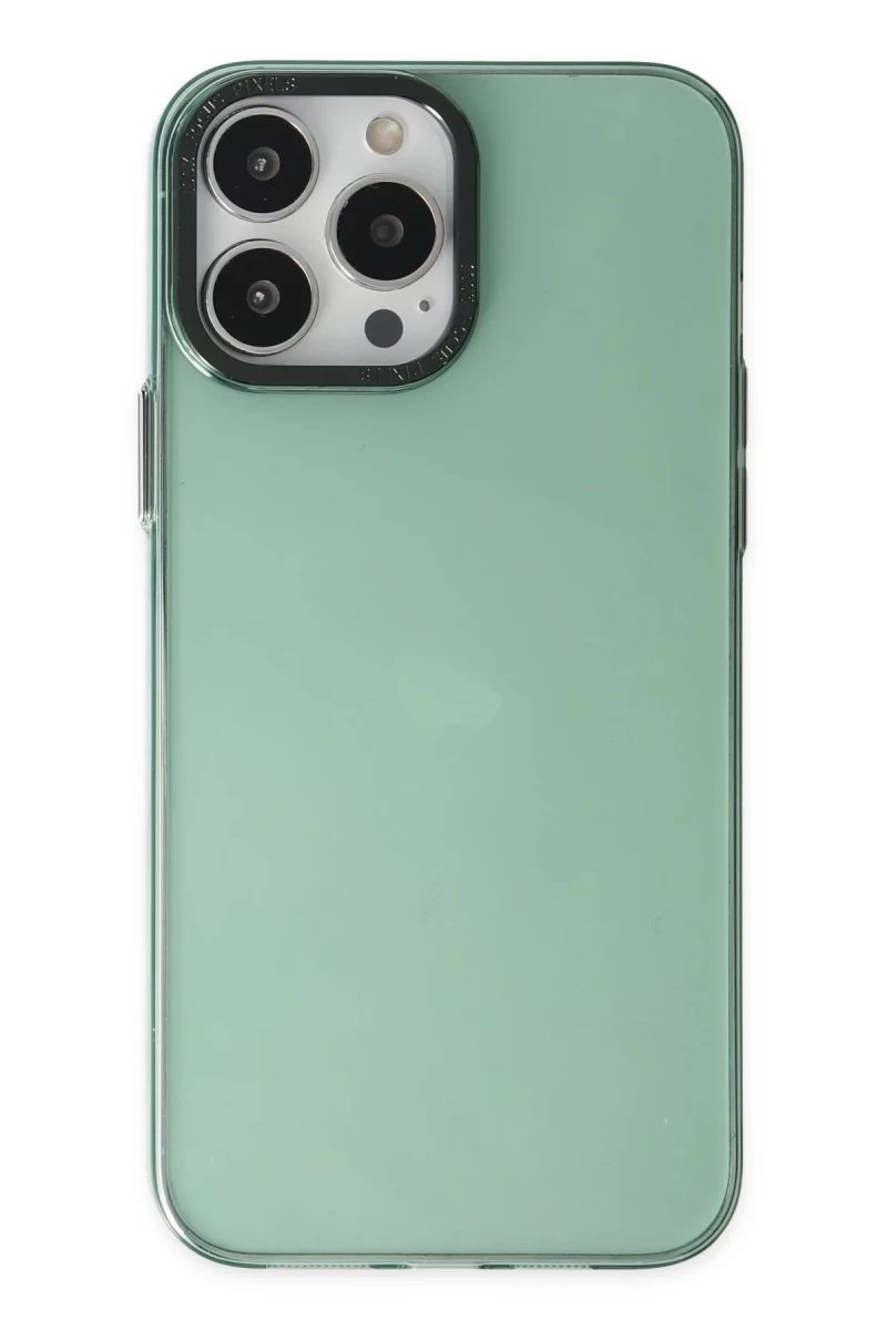 Apple iPhone 13 Pro Uyumlu Kılıf Anka PC Sert Metal Kapak - Yeşil