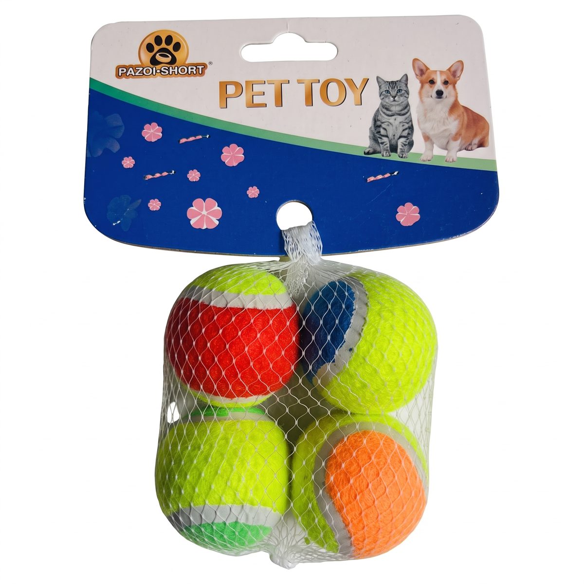 Kedi ve Köpek 4’lü Orta Boy Tenis Topu