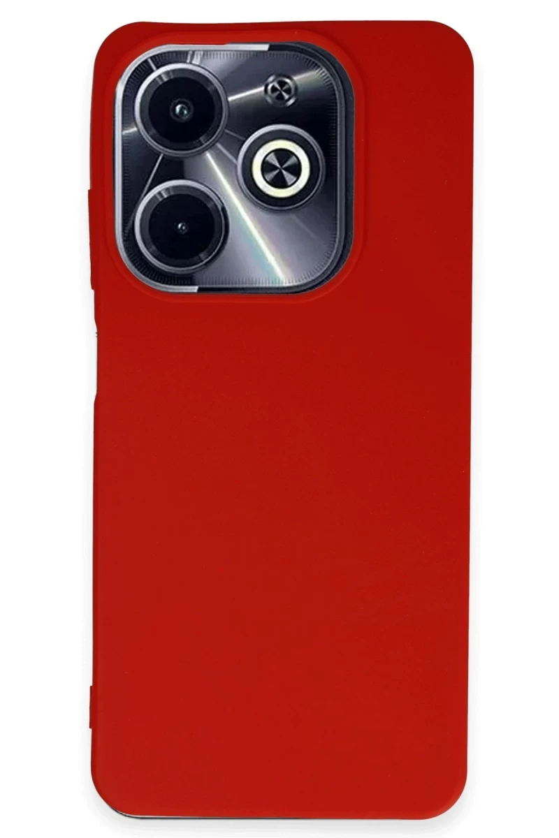 İnfinix Hot 40i Uyumlu Kılıf First Silikon - Kırmızı