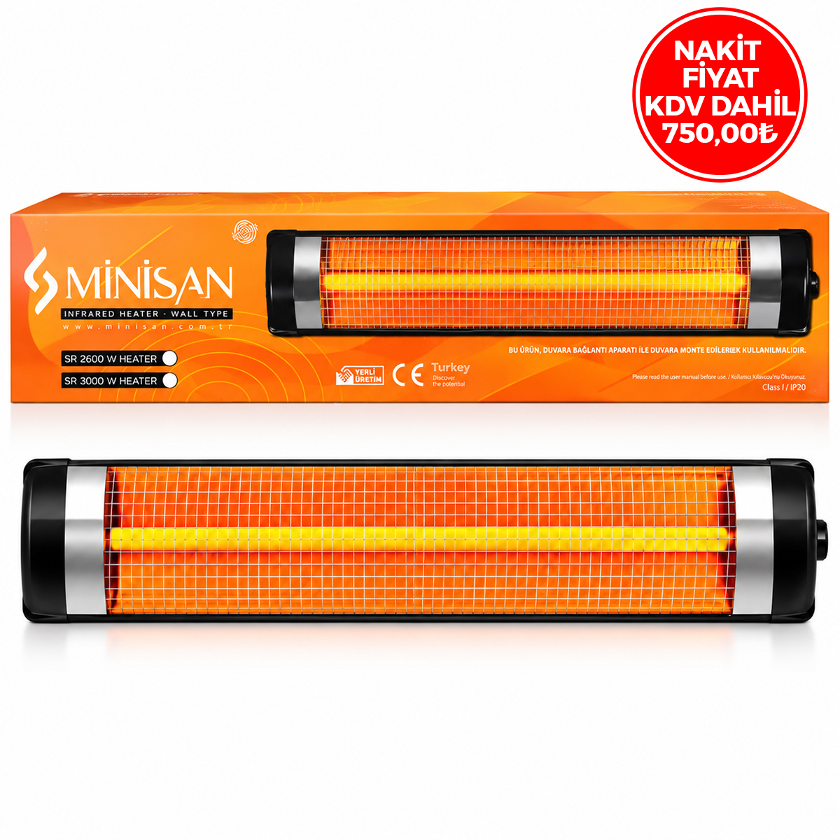 UFO TİPİ) ELEKTRİKLİ ISITICI INFARED SOBA ( 3000W)