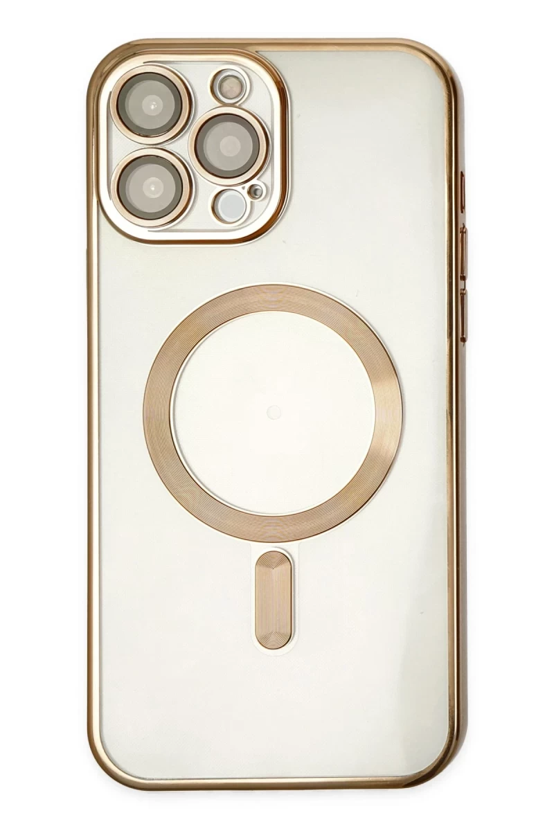 Apple iPhone 14 Pro Uyumlu Kılıf Kross Magneticsafe Kapak - Gold
