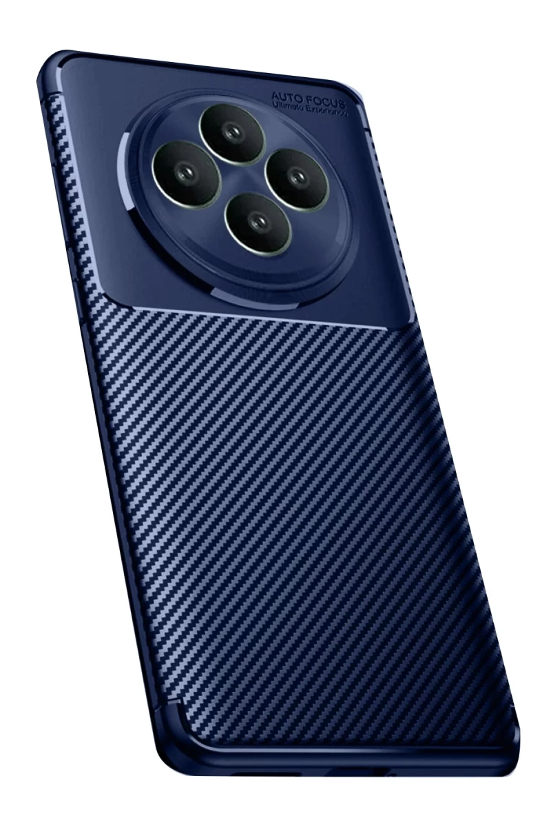 Oppo Reno 11 Uyumlu FS Kılıf Auto Focus Karbon Kapak - Lacivert