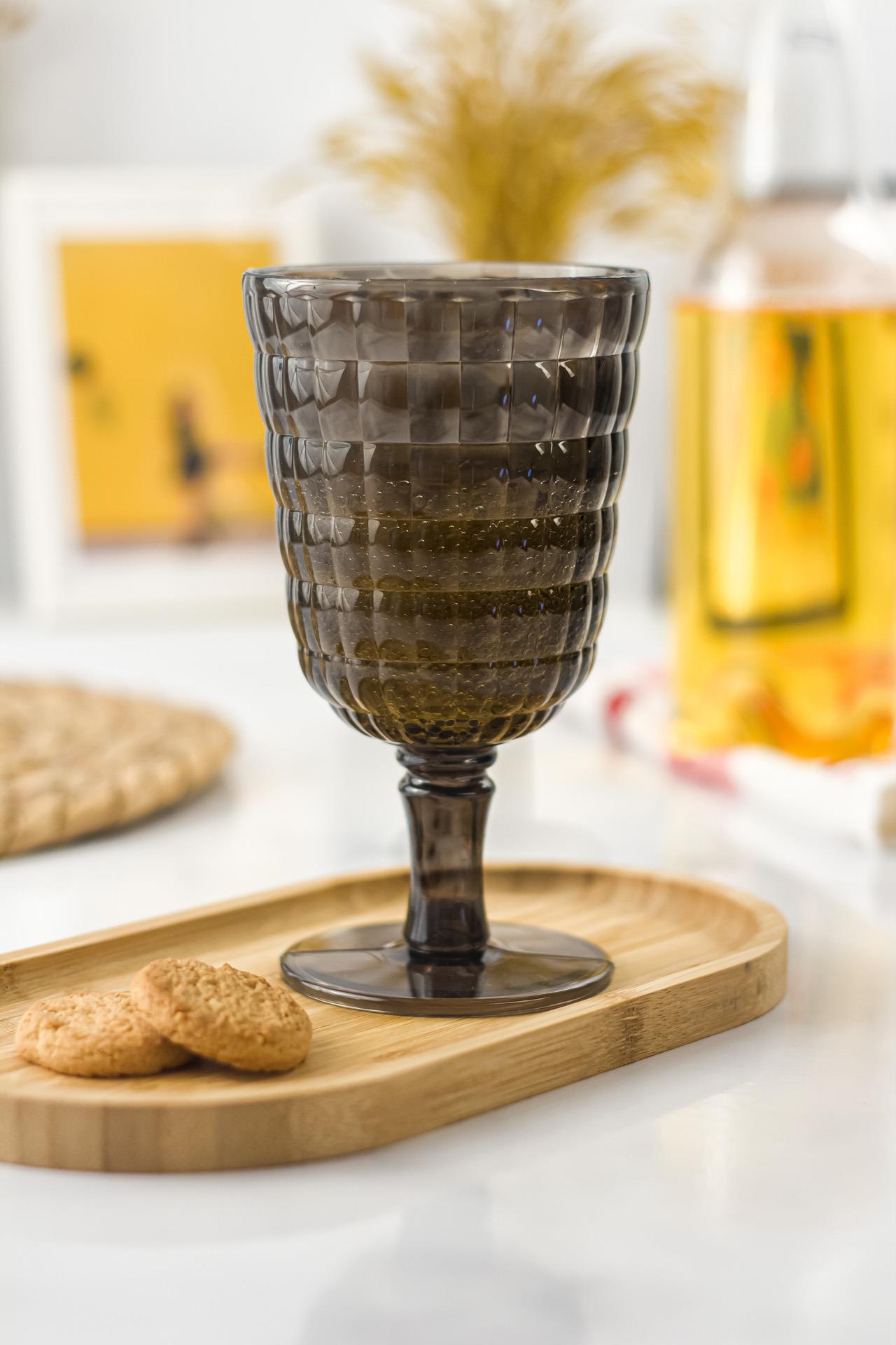 Allegra Füme 6?lı Kadeh Bardak Seti 750 ml Akrilik Malzeme - Cam Değildir Kırılmaya Dayanıklı