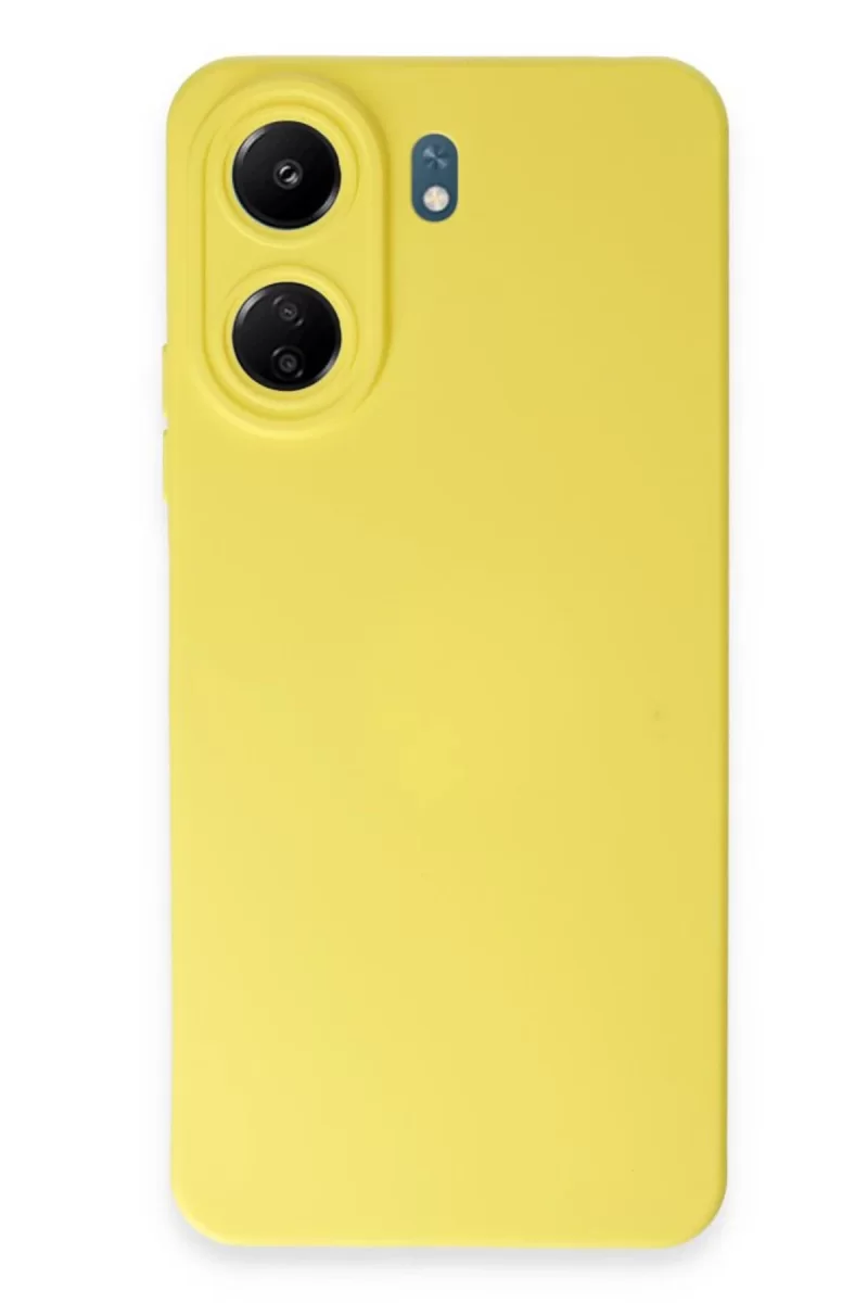 Xiaomi Redmi 13C Uyumlu Kılıf Nano içi Kadife Silikon - Sarı
