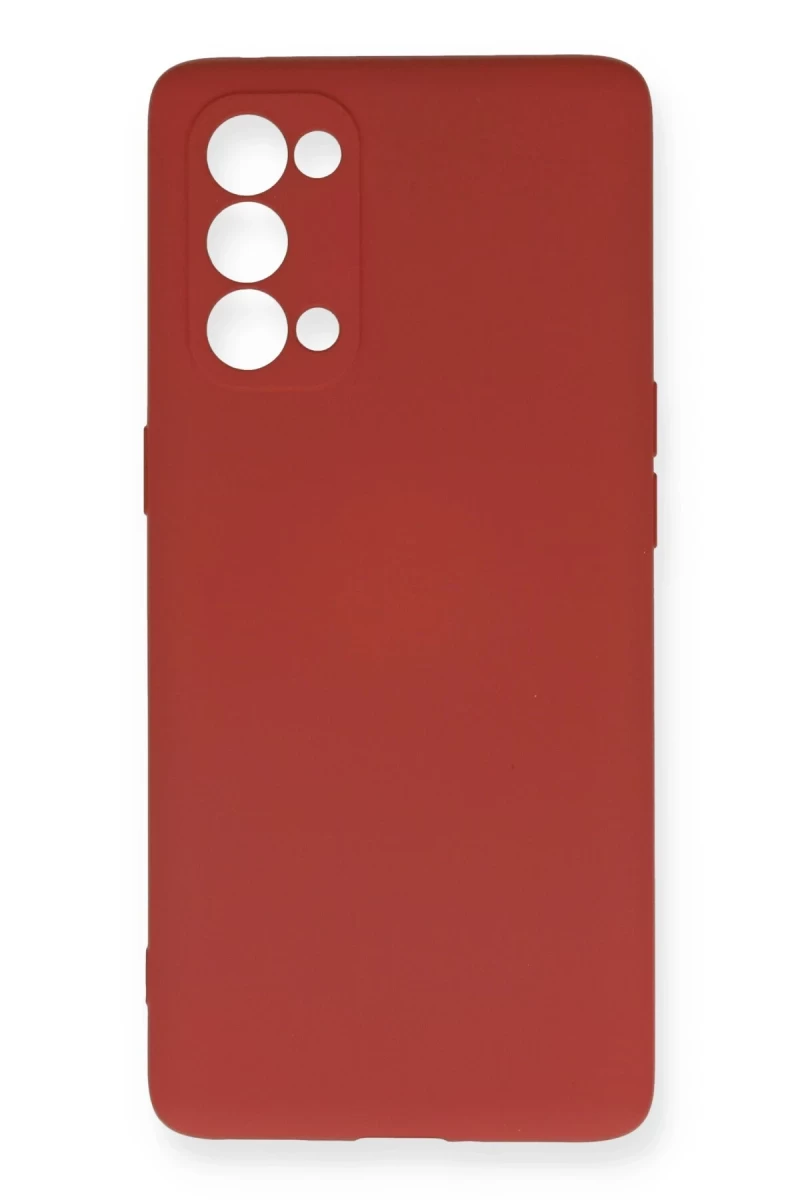 Oppo Reno 5 Pro Uyumlu Kılıf Nano içi Kadife Silikon - Kiremit