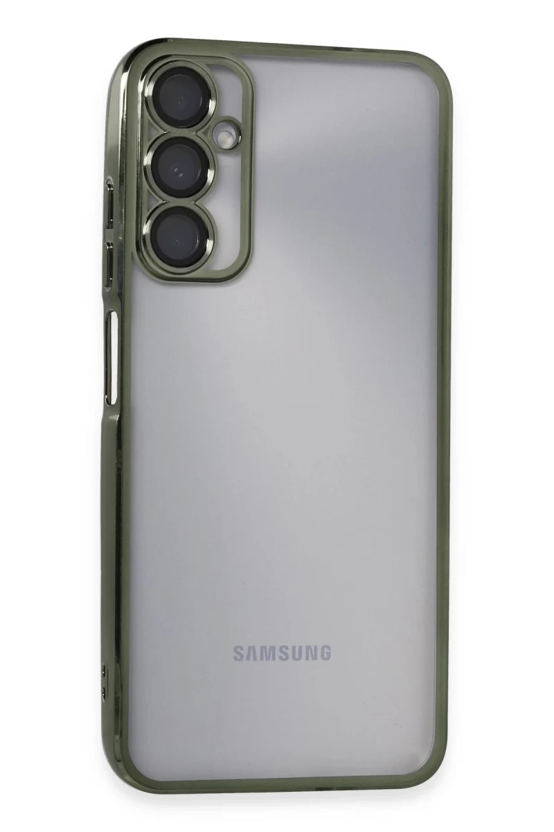 Samsung Galaxy A05S Uyumlu Kılıf Lensli Silikon - Yeşil