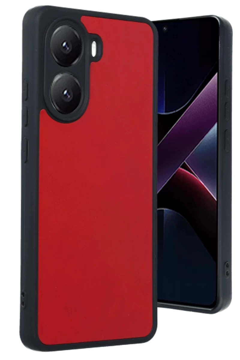 Xiaomi Poco X7 Pro Uyumlu Kılıf Aras Deri Kapak - Kırmızı